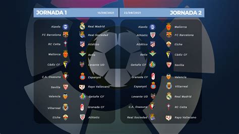 Calendario LaLiga Santander 2021/2022 Regular .